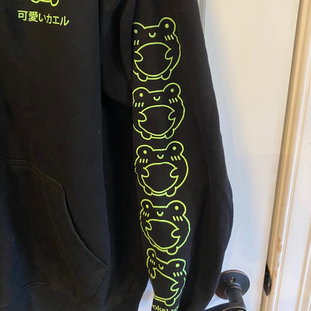 momokokkoii Albert the Frog Ultimate Black Hoodie - Picture 2 of 5